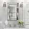 Head West 30" Silver Metro Beaded Glass Framed Vanity Mirror